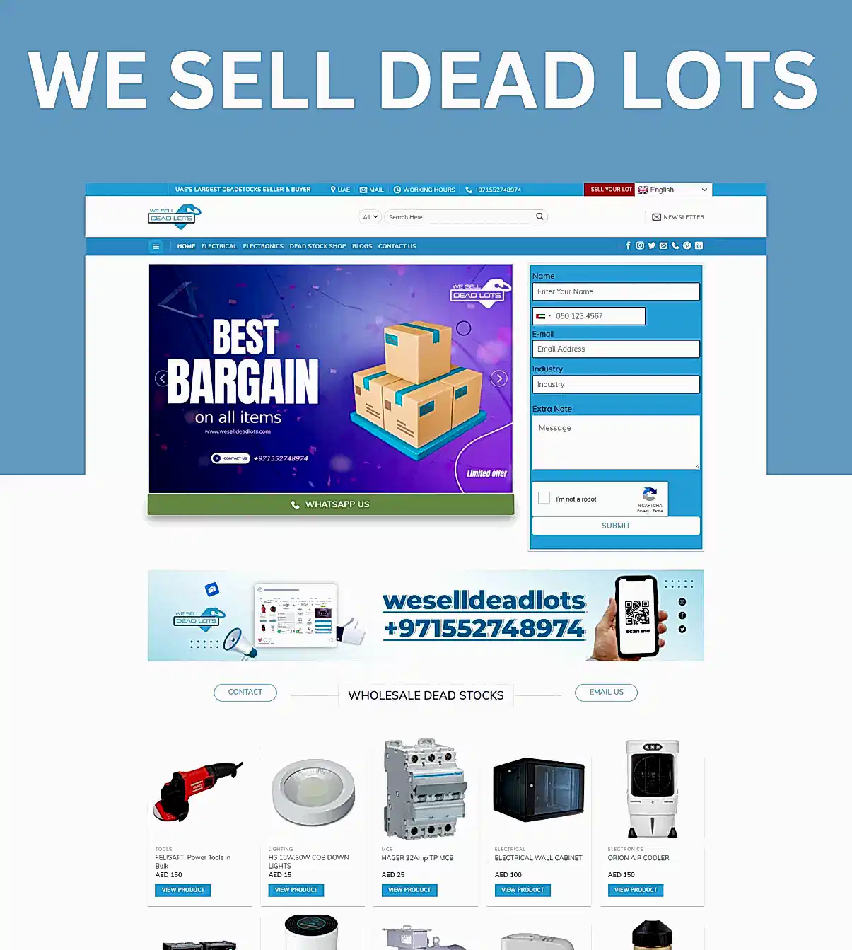 We Sell Dead Lots - wordpress website -