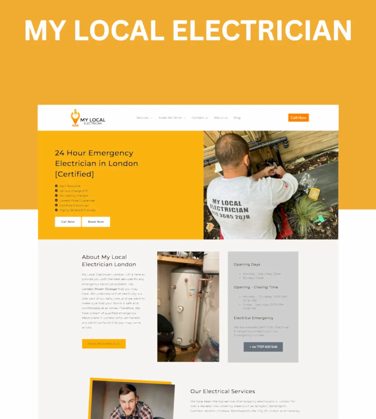 My Local Electrician - Web design - seo company in islamabad